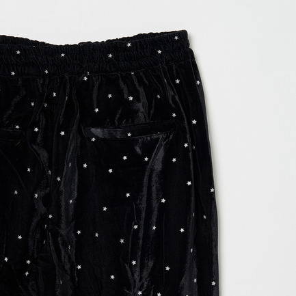 STARDUST GLITTER VELVET EASY WIDE PANTS 詳細画像 ブラック 4