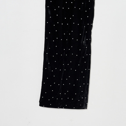 STARDUST GLITTER VELVET EASY WIDE PANTS 詳細画像 ブラック 5