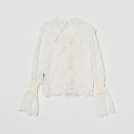 LACE BIG COLLAR 2way BLOUSE 詳細画像 アイボリー 2