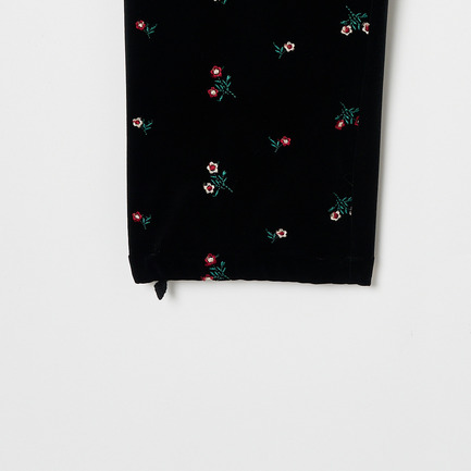 VELOUR FLOWER PANTS 詳細画像 ブラック 5