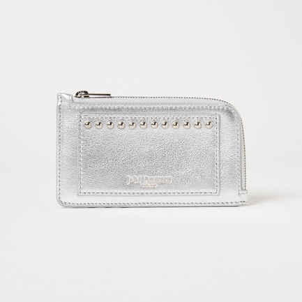 ZIP CARD HOLDER WITH STUDS
