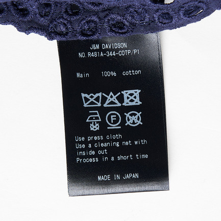 Eyelet lace top 詳細画像 ネイビー 7