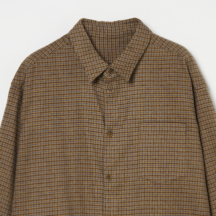 SHAGGY COTTON  CHECK SHIRT 詳細画像 ブラウン系 2