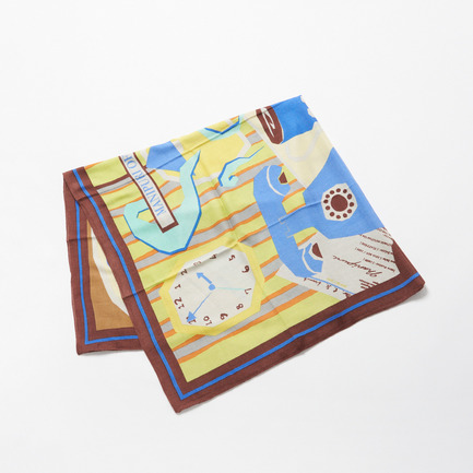 WOOL SILK PRINT STOLE 詳細画像 ブラウン 6